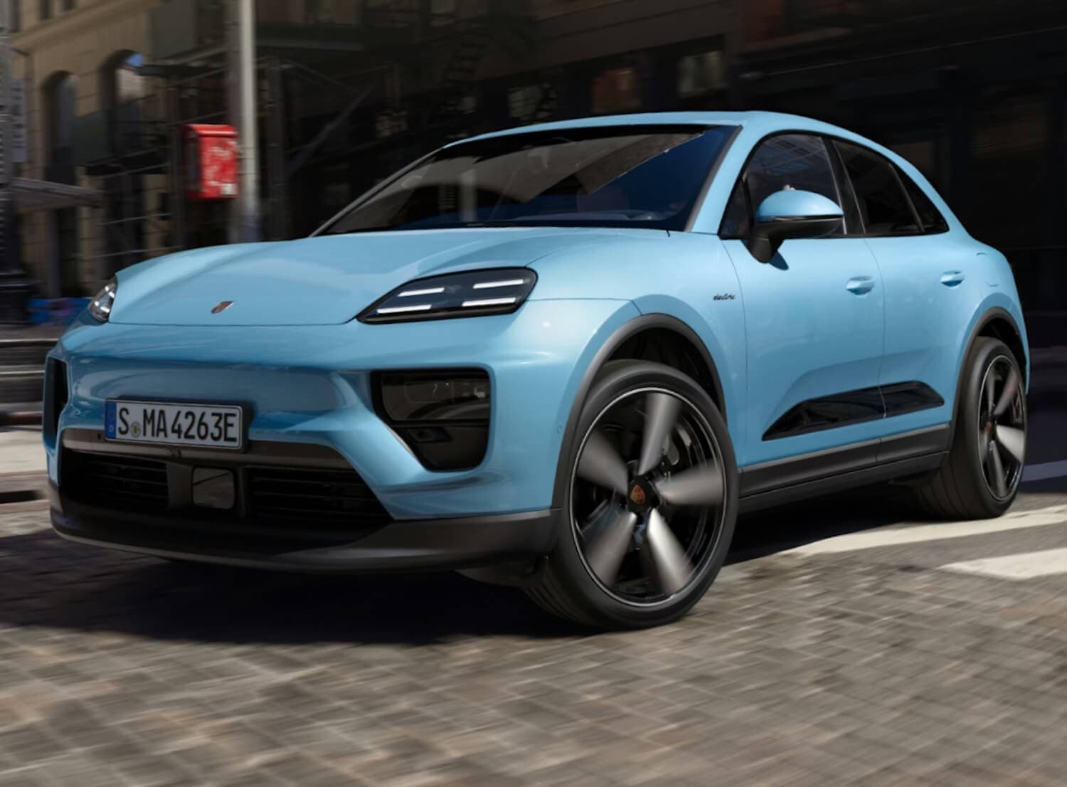 Porsche Macan Electric Frozen Blue Metallic